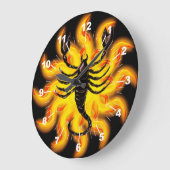 Fiery Scorpio Große Wanduhr (Winkel)