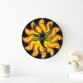 Fiery Scorpio Große Wanduhr (Zuhause)