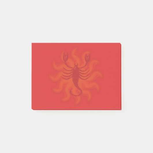 Fiery Scorpio Post-it Klebezettel (Vorderseite)