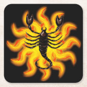 Fiery Scorpio Rechteckiger Pappuntersetzer (Vorderseite)