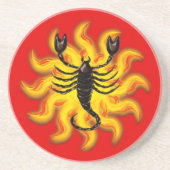 Fiery Scorpio Sandstein Untersetzer (Vorne)