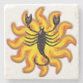 Fiery Scorpio Steinuntersetzer (Vorderseite)