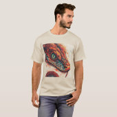 Fiery Serpent mit dynamischer Energie T-Shirt (Vorne ganz)