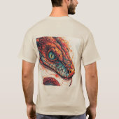 Fiery Serpent mit dynamischer Energie T-Shirt (Rückseite)