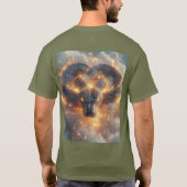 Fiery Serpent mit dynamischer Energie T-Shirt (Rückseite)