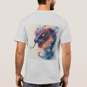 Fiery Serpent mit dynamischer Energie T-Shirt (Rückseite)