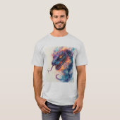 Fiery Serpent mit dynamischer Energie T-Shirt (Vorne ganz)
