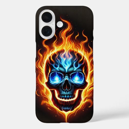 Fiery Skull Case-Mate iPhone Hülle (Rückseite)