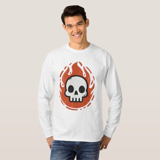 Fiery Skull Emblem T-Shirt (Vorne ganz)