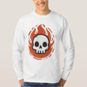 Fiery Skull Emblem T-Shirt (Vorderseite)