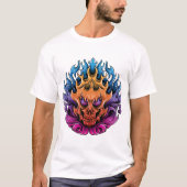Fiery Skull Mandala T-Shirt (Vorderseite)