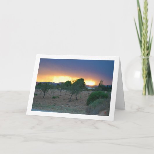 Fiery Sky Orchard Landschaft Karte (Vorderseite)