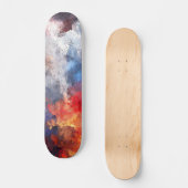 Fiery Sky Storm Abstract Skateboard (Vorderseite)