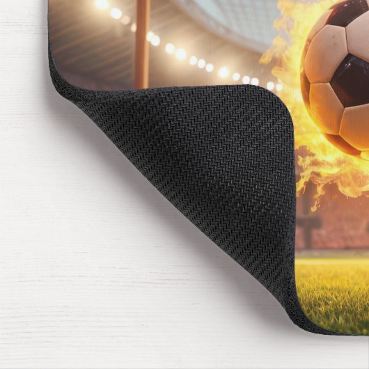 Fiery Soccer Ball Mousepad (Ecke)
