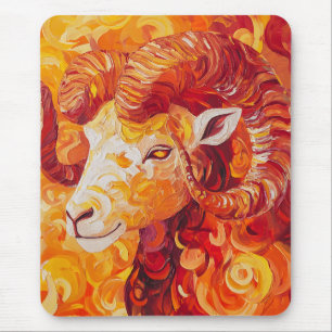 Fiery Solar Capricorn Spirit Mousepad
