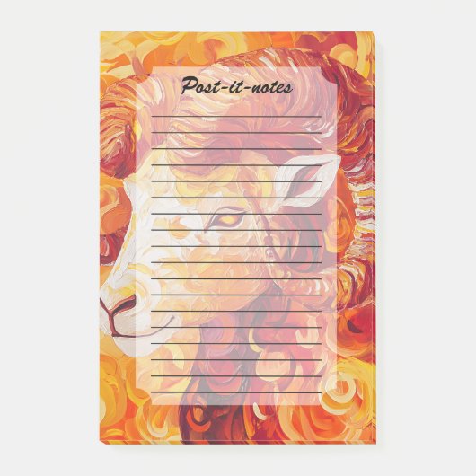 Fiery Solar Capricorn Spirit Post-it Klebezettel (Vorderseite)
