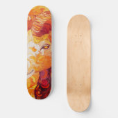 Fiery Solar Capricorn Spirit Skateboard (Vorderseite)
