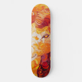 Fiery Solar Capricorn Spirit Skateboard (Vorderseite)