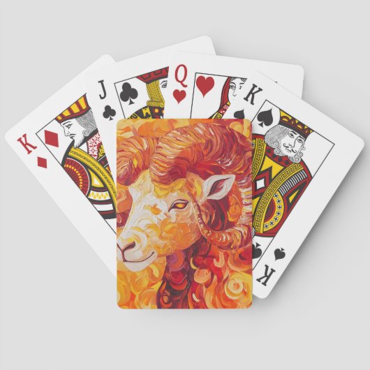 Fiery Solar Capricorn Spirit Spielkarten (Rückseite)
