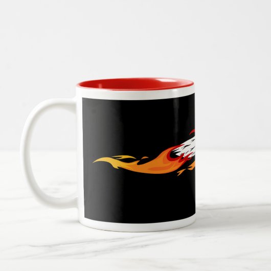 Fiery Speedy Eichhörnchen Original Art Tasse. Zweifarbige Tasse (Links)