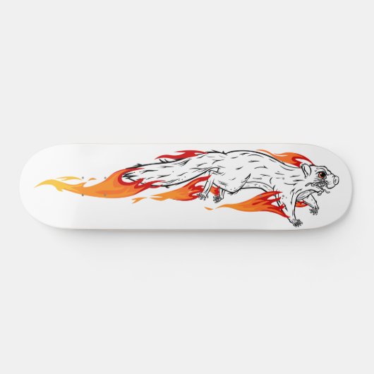 Fiery Speedy Squirrel Skateboard Deck (Horizontal)