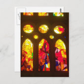 Fiery Stached Glass Windows Postkarte (Vorne/Hinten)