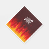 Fiery Steak House Napkins — Custom GRILLEN Flames Serviette (Ecke)