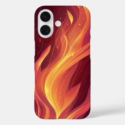 Fiery Streaks Flame Phone Case (Rückseite)