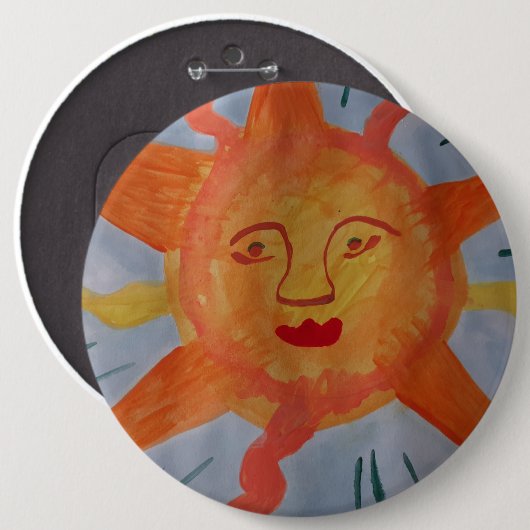 Fiery Sun Button (Vorne & Hinten)