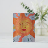 Fiery Sun Flat Postkarte (Stehend Vorderseite)