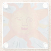 Fiery Sun Glass Untersetzer (Rückseite)