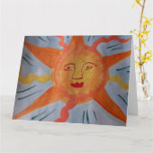 Fiery Sun Greeting Card Karte (Gelbe Blume)