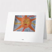 Fiery Sun Greeting Card Karte (Rückseite)