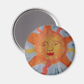 Fiery Sun Magnet (Vorderseite/Rückseite)