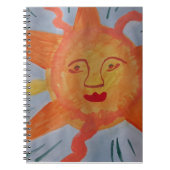 Fiery Sun Spiral Notebook Notizblock (Vorderseite)