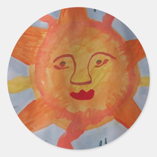 Fiery Sun Sticker (Vorderseite)