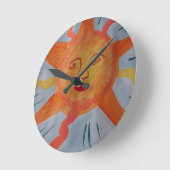 Fiery Sun Wall Clock Runde Wanduhr (Winkel)