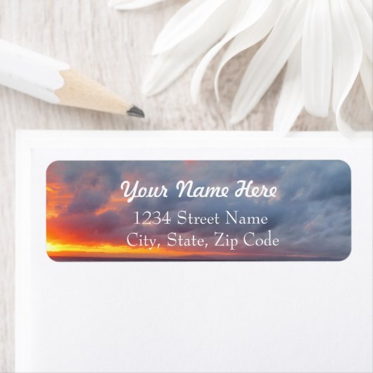 Fiery Sunset Address Labels (Insitu)