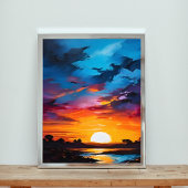 Fiery Sunset Canvas Print Fotodruck