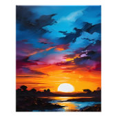 Fiery Sunset Canvas Print Fotodruck (Vorne)