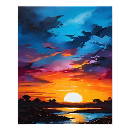 Fiery Sunset Canvas Print Fotodruck (Vorne)