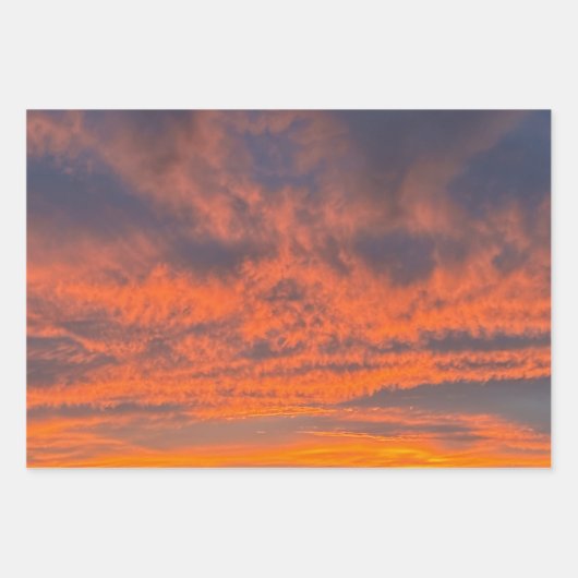 Fiery Sunset Geschenkpapier Set (Vorderseite)