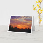 Fiery Sunset Landschaft Karte (Gelbe Blume)