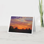 Fiery Sunset Landschaft Karte (Vorderseite)