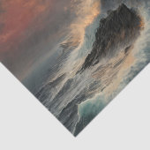 Fiery Sunset Lighthouse: Ein einsames Sentinel - d Seidenpapier (Detail)