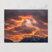 Fiery Sunset Over the Mountains Postkarte (Vorderseite)