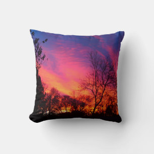 Fiery Sunset Pillow Kissen