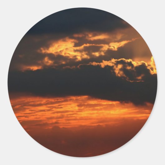 Fiery Sunset Sticker (Vorderseite)