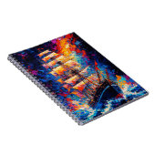 Fiery Sunset Tall Ship Abstract Painting Nautical  Notizblock (Rechte Seite)