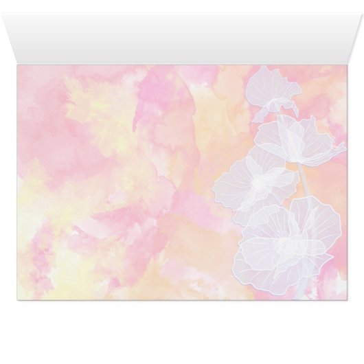 FIERY SUNSET WATERCOLOR HOLLYHOCK WEDD 2 (Innenansicht Horizontal (Unten))